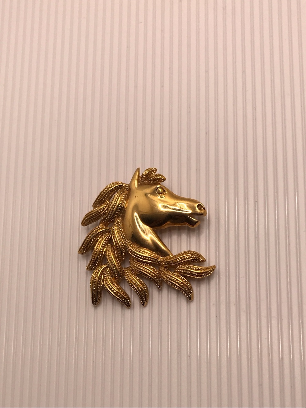 Napier Gold-tone Horse Head Brooch